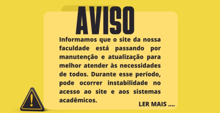 AVISO DE MANUTENÇÃO AVISO DE MANUTENÇÃO