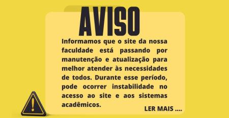 AVISO DE MANUTENÇÃO                               