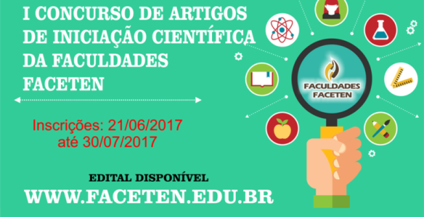 I CONCURSO DE ARTIGOS DE INICIAÇÃO CIENTÍFICA DA FACULDADES/FACETEN